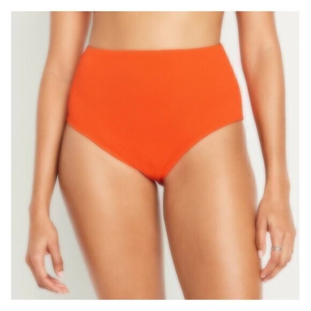 Old Navy High-Waisted Bikini Swim Bottoms in Warm Sunset Orange Size 3X NWT